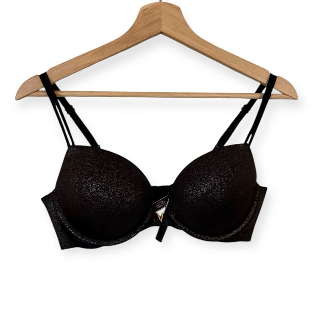 Victoria’s Secret Black Gold Sparkle Push Up Bra 36C